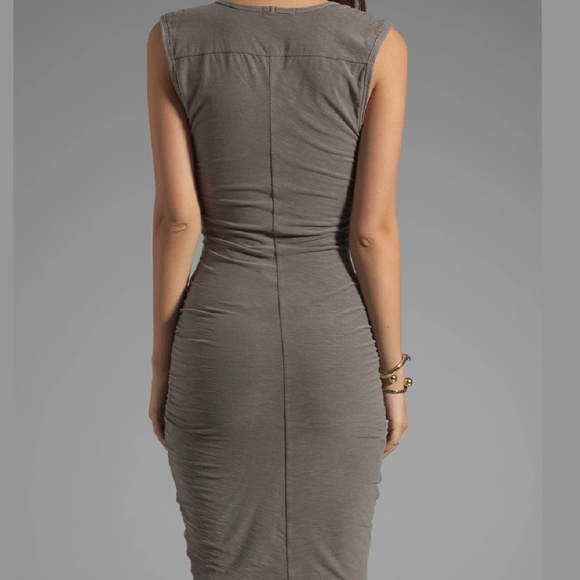 JAMES PERSE Black Wide Strap Ruched Dress - Picture 10 of 10